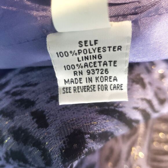 Night Studio New York Purple Black Button-up Collared Maxi Coat Size 14 - Picture 7 of 9